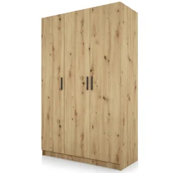 Garnero Arredamenti Armadio Cameretta|Armadio Ante Battenti-Armadio 120x191h cm 3 ante design Rodari Rovere Rustico