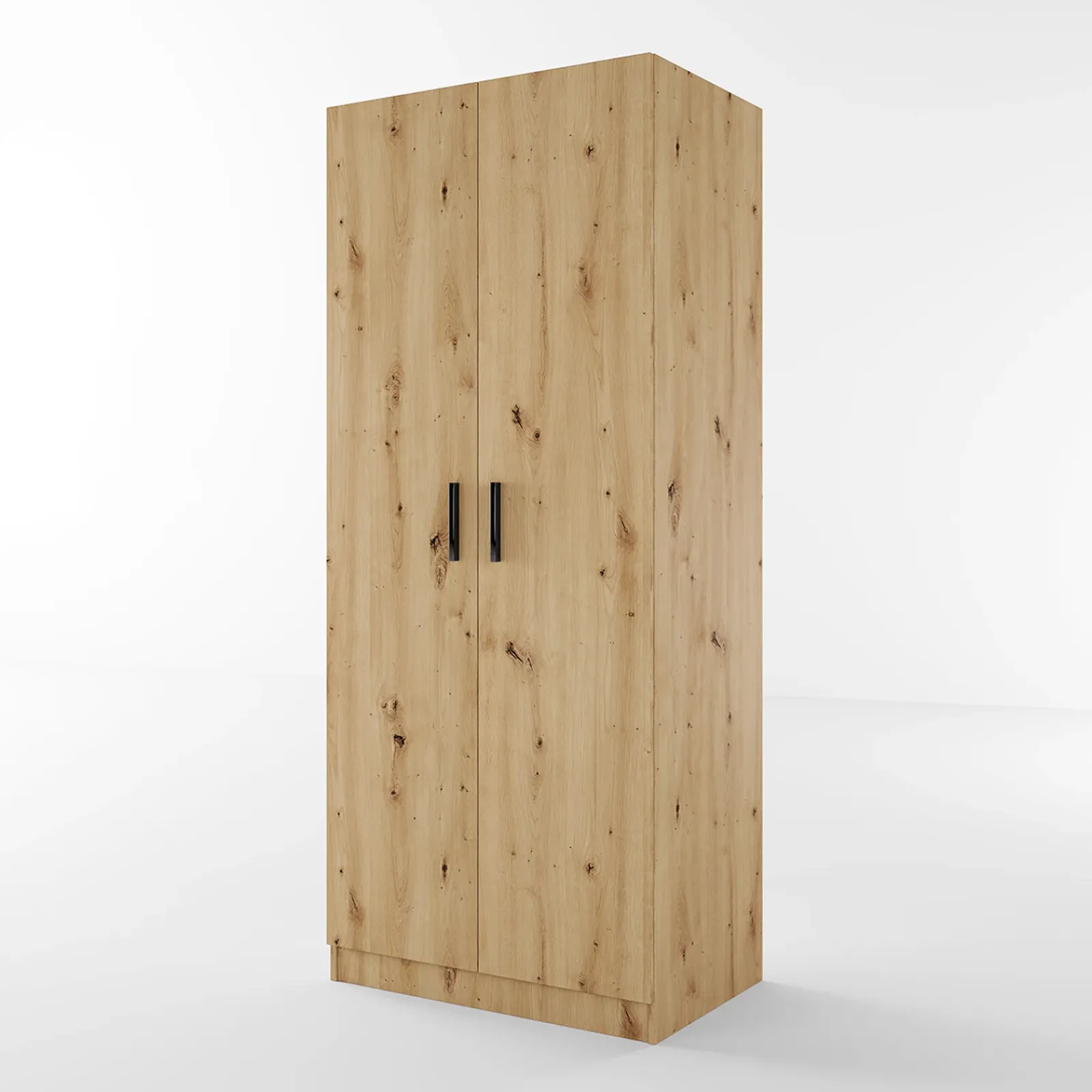 Garnero Arredamenti Armadio Cameretta|Armadio Ante Battenti-Armadio 80x191h cm 2 ante design Leopardi Rovere Rustico