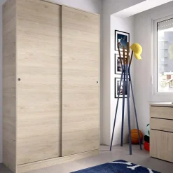 Garnero Arredamenti Armadio Cameretta|Armadio Ante Scorrevoli-Armadio 120x204h cm 2 ante moderno scorrevoli Royal Rovere