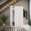 Garnero Arredamenti Armadio Cameretta|Armadio Ante Battenti-Armadio 116x176h cm 3 ante moderno bianco opaco Light Gihome®
