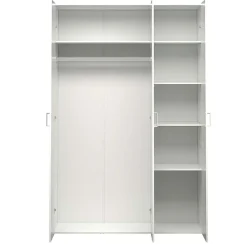 Garnero Arredamenti Armadio Cameretta|Armadio Ante Battenti-Armadio 116x176h cm 3 ante moderno bianco opaco Light Gihome®