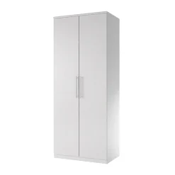 Garnero Arredamenti Armadio Cameretta|Armadio Ante Battenti-Armadio 81x199h cm 2 ante moderno Dogliani Bianco Frassinato