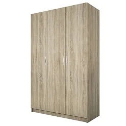 Garnero Arredamenti Armadio Cameretta|Armadio Ante Battenti-Armadio 120x190h cm 3 ante moderno sonoma Rodari Rovere