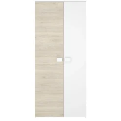 Garnero Arredamenti Armadio Cameretta|Armadio Ante Battenti-Armadio 90x205h cm 2 ante moderno rovere bianco Cairo