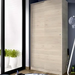 Garnero Arredamenti Armadio Cameretta|Armadio Ante Scorrevoli-Armadio 100x204h cm 2 ante moderno scorrevoli Royal Rovere