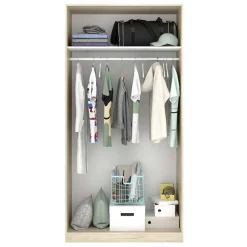 Garnero Arredamenti Armadio Cameretta|Armadio Ante Scorrevoli-Armadio 100x204h cm 2 ante moderno scorrevoli Royal Rovere