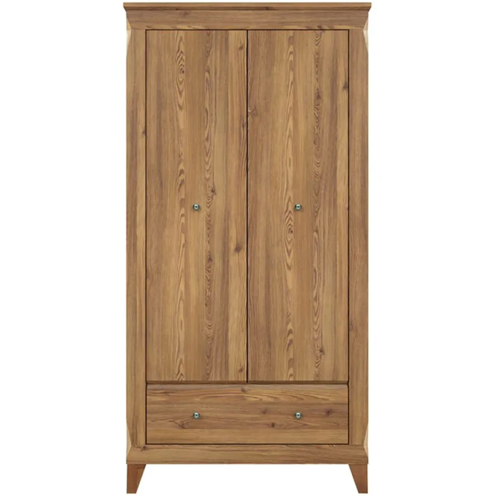 Garnero Arredamenti Armadio Ante Battenti|Guardaroba-Armadio 102x202h cm 2 ante rovere scuro Lucca