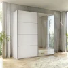 Garnero Arredamenti Armadio Ante A Specchio|Armadio Ante Scorrevoli-Armadio 200x210h cm 2 ante scorrevoli con specchio bianco Lilly