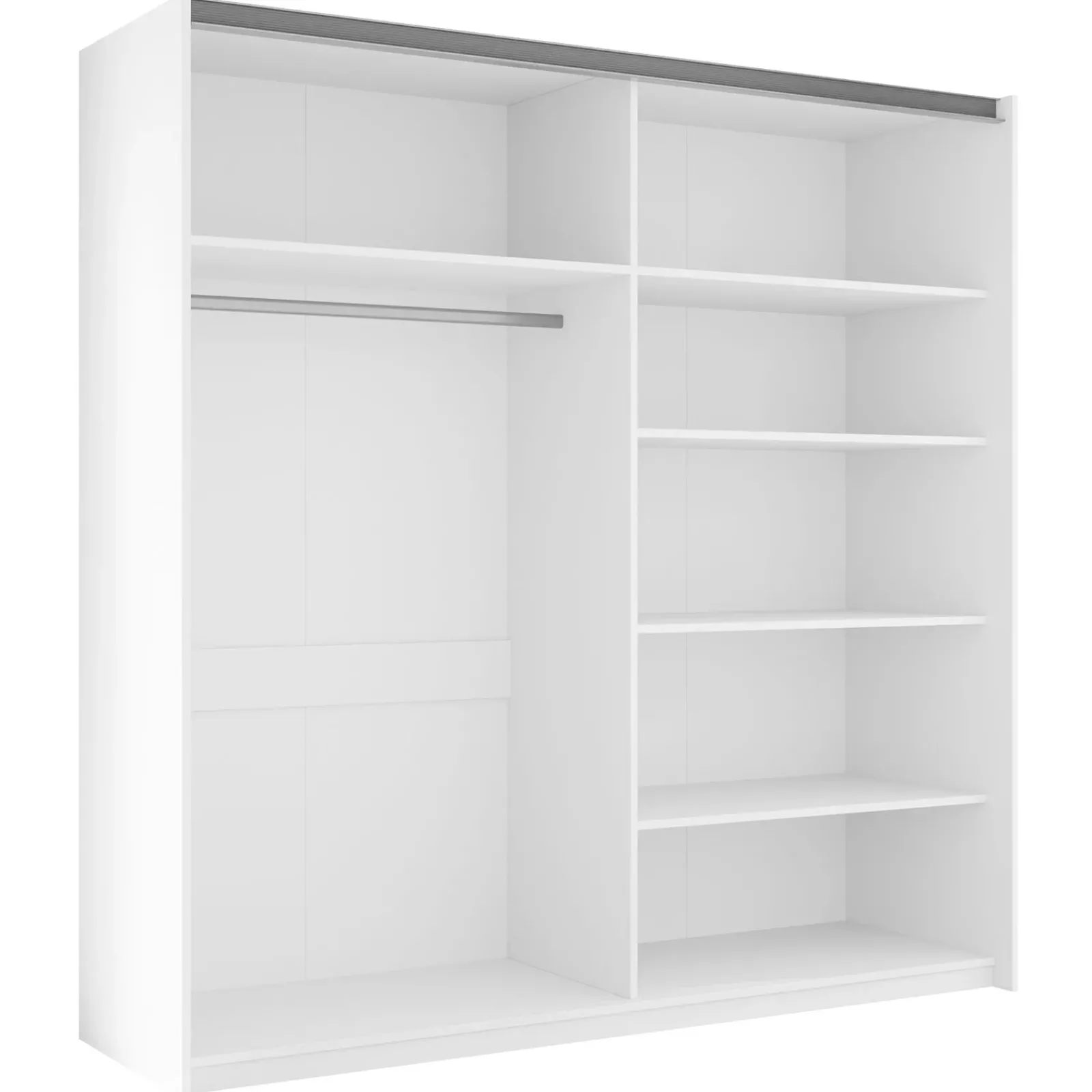 Garnero Arredamenti Armadio Ante A Specchio|Armadio Ante Scorrevoli-Armadio 200x210h cm 2 ante scorrevoli con specchio bianco Lilly