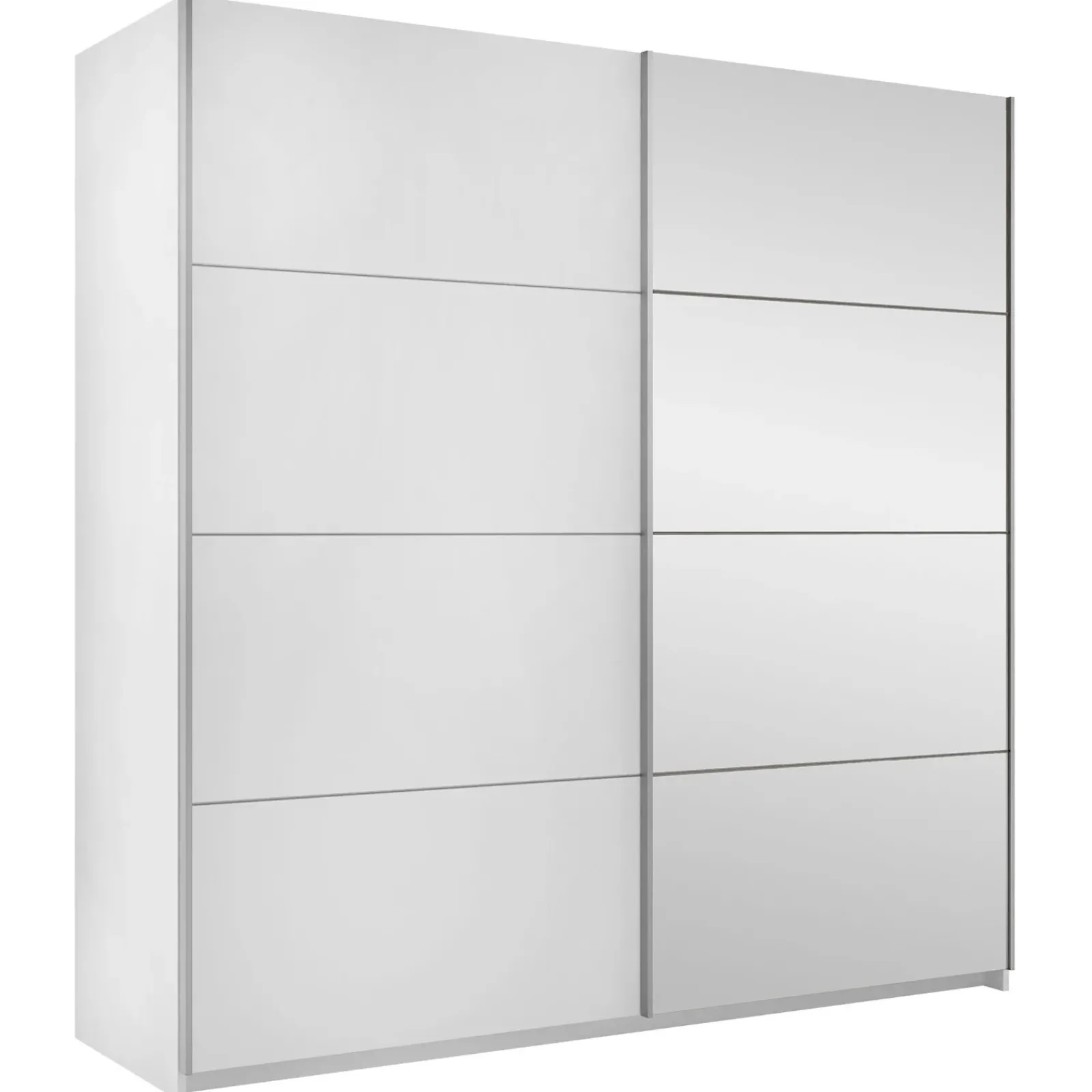Garnero Arredamenti Armadio Ante A Specchio|Armadio Ante Scorrevoli-Armadio 200x210h cm 2 ante scorrevoli con specchio bianco Lilly