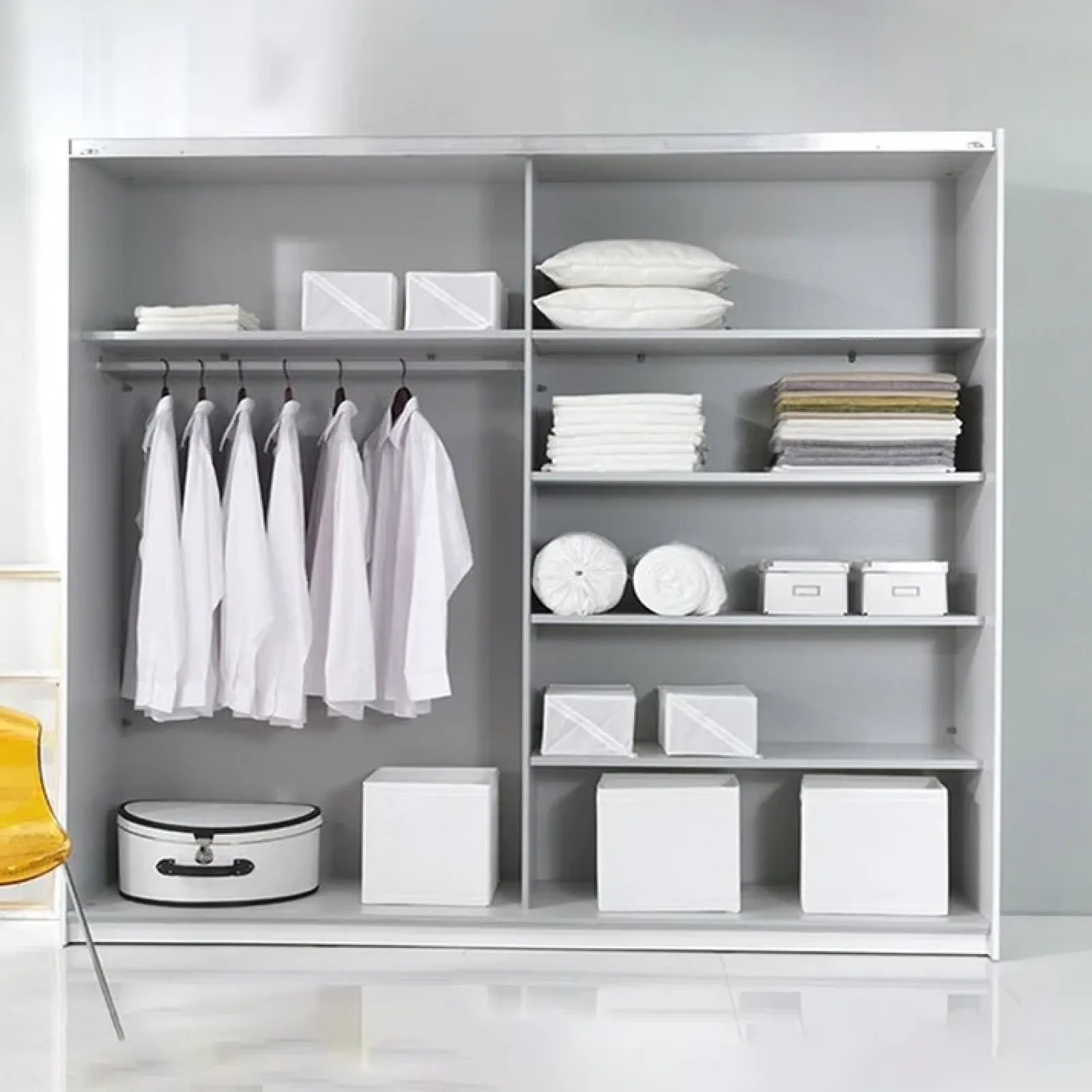 Garnero Arredamenti Armadio Ante A Specchio|Armadio Ante Scorrevoli-Armadio 180x210h cm 2 ante scorrevoli Pascal Gihome® Bianco Opaco