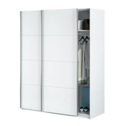 Garnero Arredamenti Armadio Cameretta|Armadio Ante Scorrevoli-Armadio 150X200h cm 2 ante scorrevoli bianco opaco Taylor
