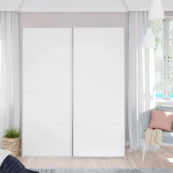 Garnero Arredamenti Armadio Cameretta|Armadio Ante Scorrevoli-Armadio 150X200h cm 2 ante scorrevoli bianco opaco Taylor