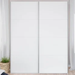 Garnero Arredamenti Armadio Cameretta|Armadio Ante Scorrevoli-Armadio 150X200h cm 2 ante scorrevoli bianco opaco Taylor