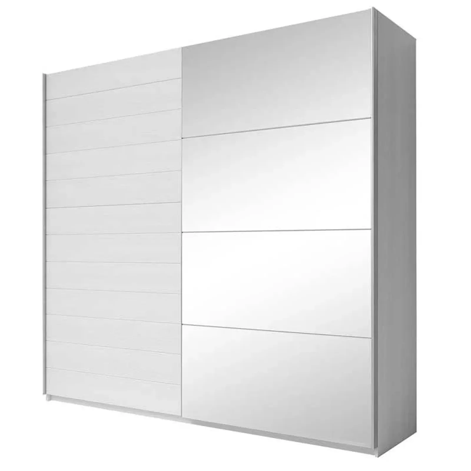 Garnero Arredamenti Armadio Ante A Specchio|Armadio Ante Scorrevoli-Armadio 270x210h cm 2 ante scorrevoli con specchio Cortina Gihome® Bianco Frassinato