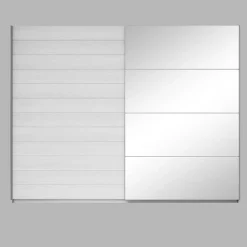 Garnero Arredamenti Armadio Ante A Specchio|Armadio Ante Scorrevoli-Armadio 270x210h cm 2 ante scorrevoli con specchio Cortina Gihome® Bianco Frassinato