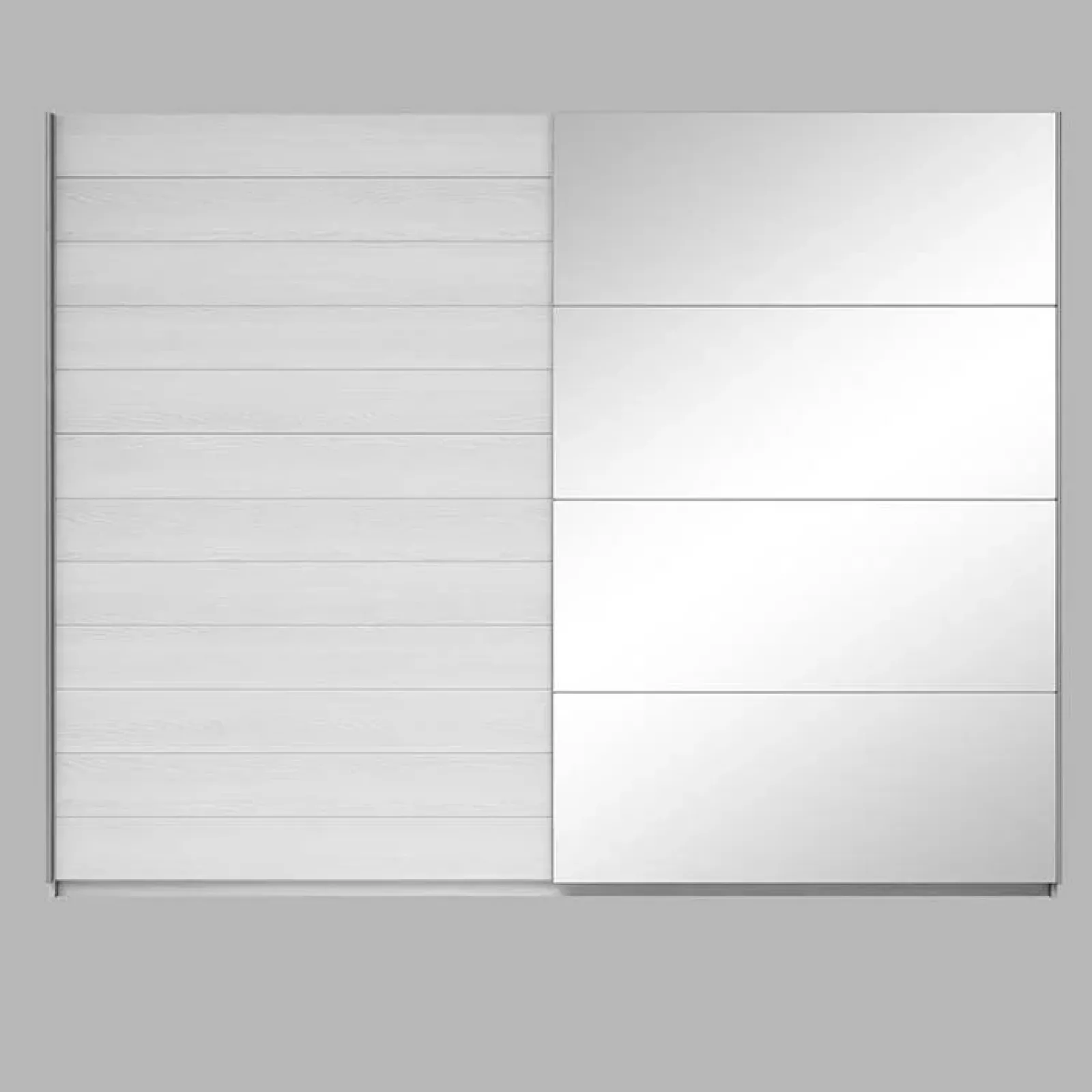 Garnero Arredamenti Armadio Ante A Specchio|Armadio Ante Scorrevoli-Armadio 270x210h cm 2 ante scorrevoli con specchio Cortina Gihome® Bianco Frassinato