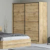 Garnero Arredamenti Armadio Ante Scorrevoli|Guardaroba-Armadio 180x200h cm 2 ante scorrevoli moderno quercia Tamika