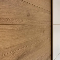 Garnero Arredamenti Armadio Ante Scorrevoli|Guardaroba-Armadio 220x210h cm 2 ante scorrevoli bianco opaco rovere Nexus Gihome®