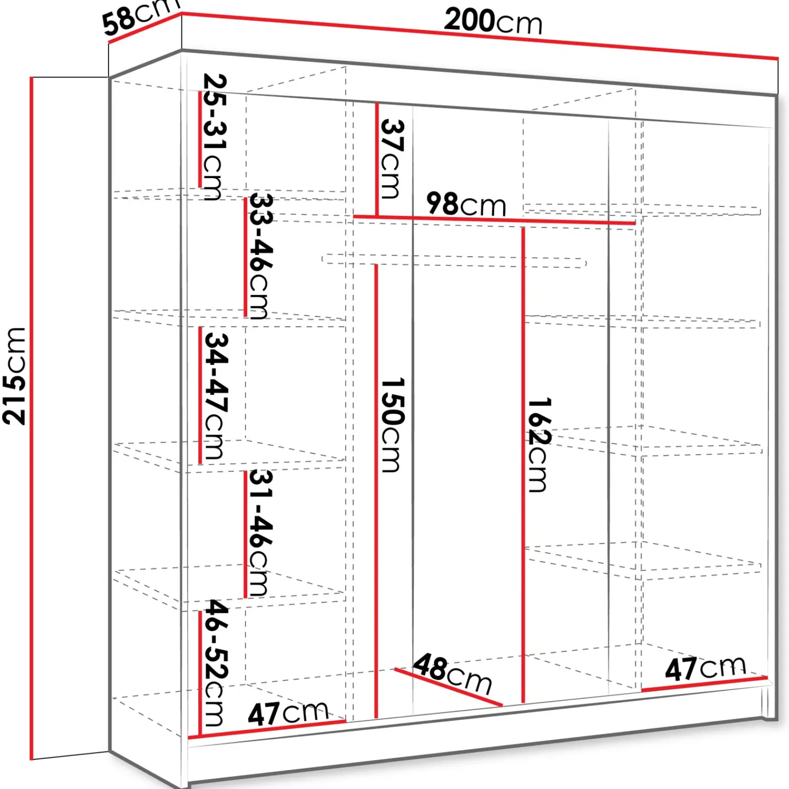 Garnero Arredamenti Armadio Ante Scorrevoli-Armadio 200x215h cm 2 ante scorrevoli con specchio Silven Rovere sonoma
