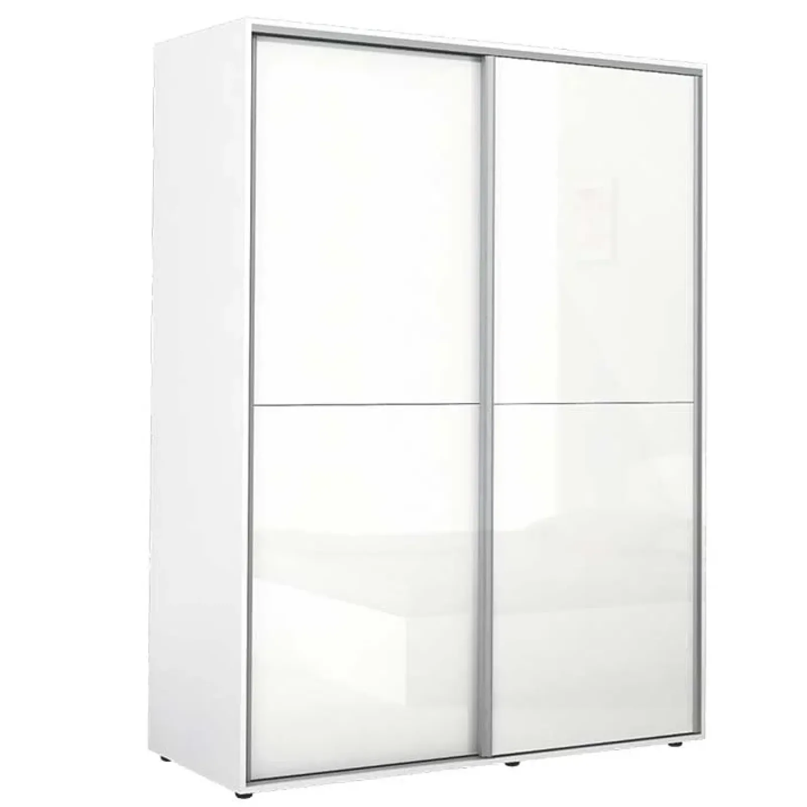 Garnero Arredamenti Armadio Cameretta|Armadio Ante Scorrevoli-Armadio 150x200h cm 2 ante scorrevoli Roma Bianco Lucido