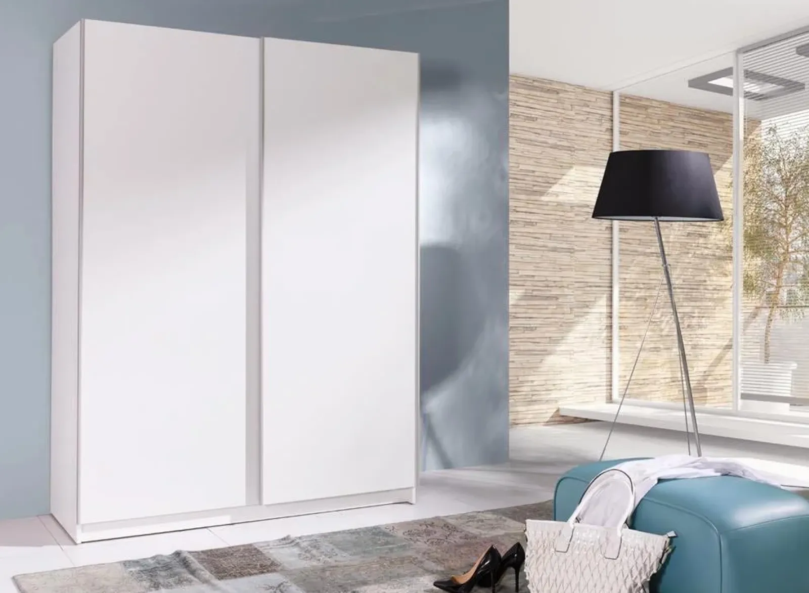 Garnero Arredamenti Armadio Cameretta|Armadio Ante Scorrevoli-Armadio 150x206h cm 2 ante scorrevoli bianco Clara Gihome®