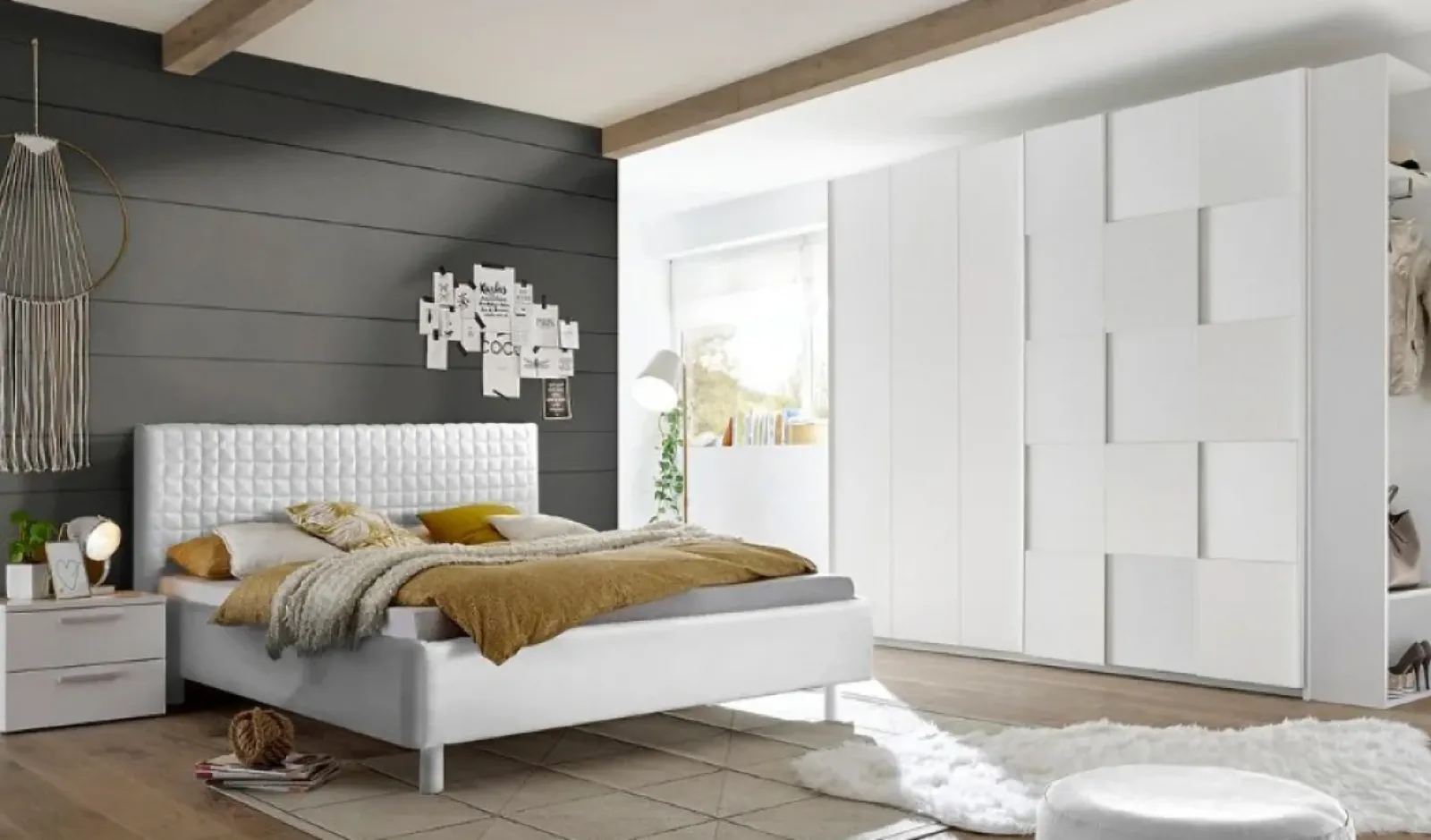 Garnero Arredamenti Armadio Cameretta|Armadio Ante Scorrevoli-Armadio 243x230h cm 2 ante scorrevoli bianco opaco Obsession Enjoy