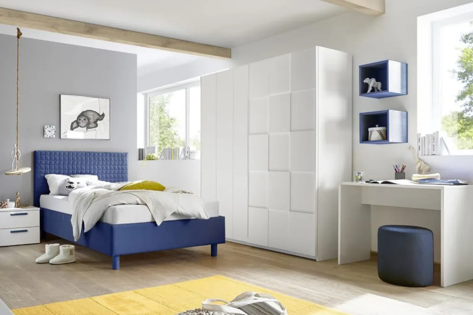 Garnero Arredamenti Armadio Cameretta|Armadio Ante Scorrevoli-Armadio 243x230h cm 2 ante scorrevoli bianco opaco Obsession Enjoy