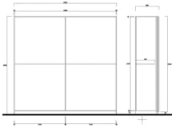 Garnero Arredamenti Armadio Cameretta|Armadio Ante Scorrevoli-Armadio 243x230h cm 2 ante scorrevoli bianco opaco Obsession Enjoy