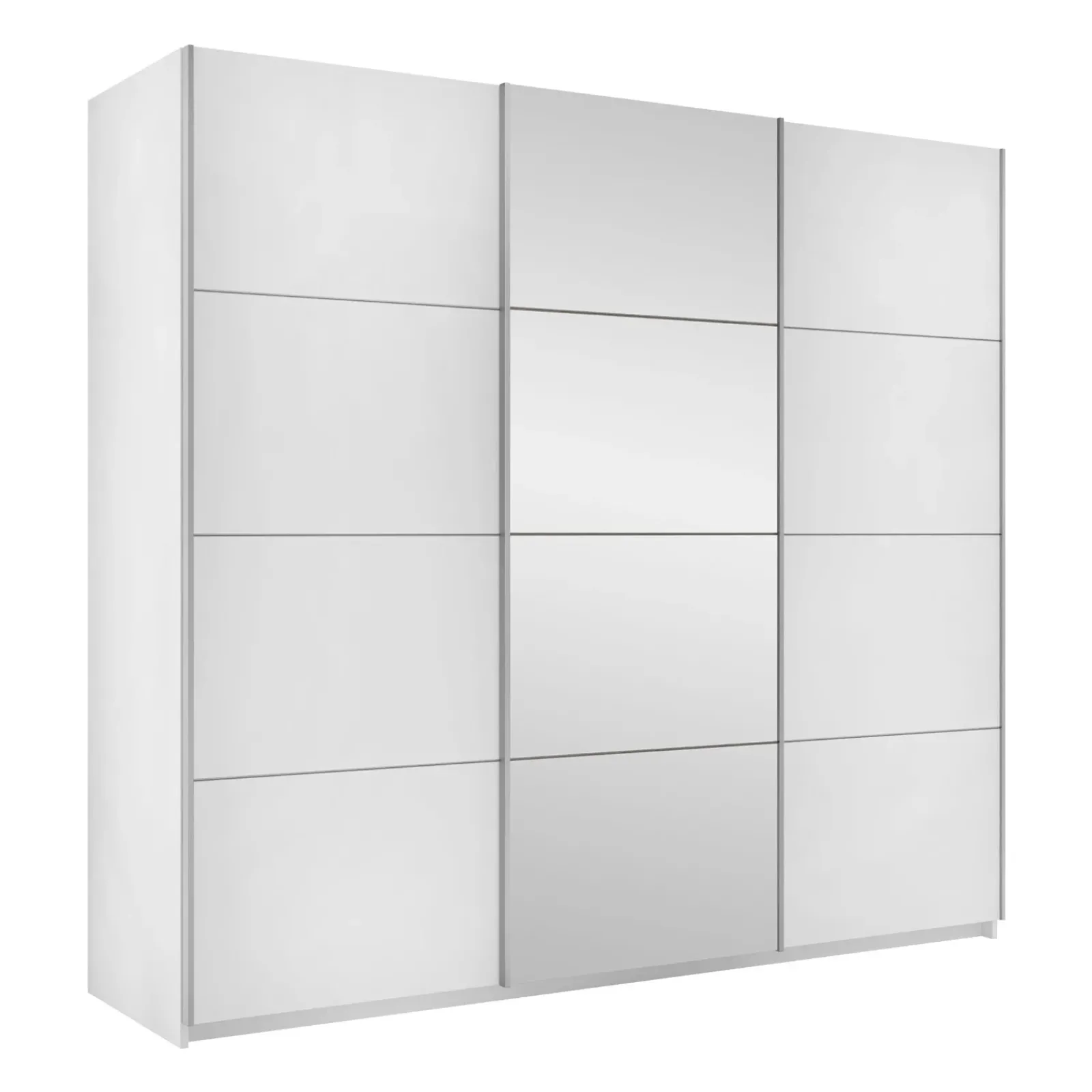 Garnero Arredamenti Armadio Ante A Specchio|Armadio Ante Scorrevoli-Armadio 250x210h cm 3 ante scorrevoli con specchio bianco Lilly
