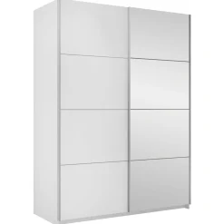Garnero Arredamenti Armadio Ante A Specchio|Armadio Ante Scorrevoli-Armadio 150x210h cm 2 ante scorrevoli con specchio bianco Lilly