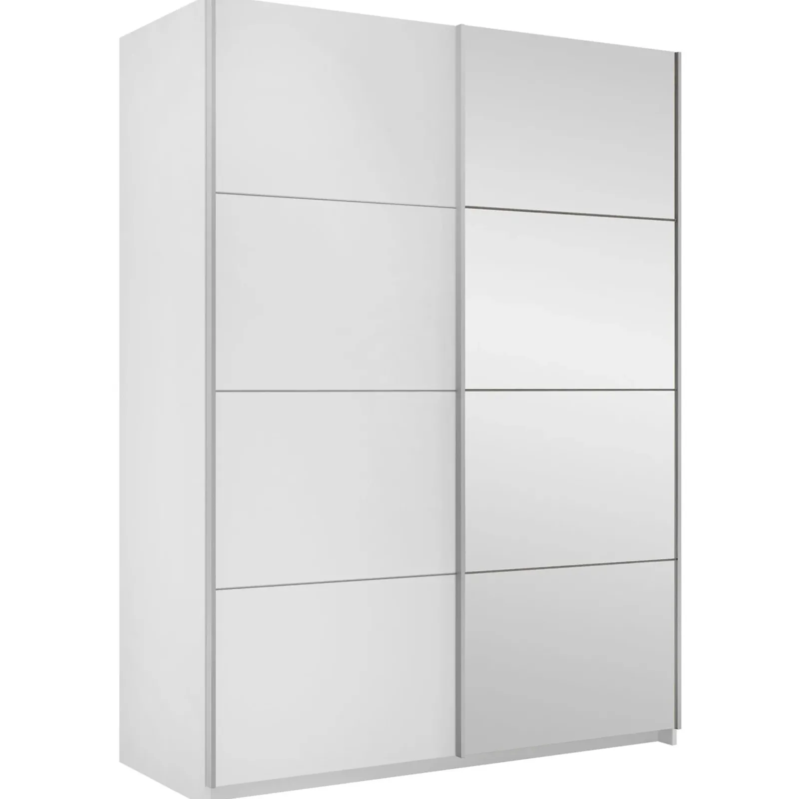 Garnero Arredamenti Armadio Ante A Specchio|Armadio Ante Scorrevoli-Armadio 150x210h cm 2 ante scorrevoli con specchio bianco Lilly