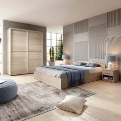 Garnero Arredamenti Armadio Cameretta|Armadio Ante Scorrevoli-Armadio 150x200h cm 2 ante scorrevoli moderno Roma Rovere