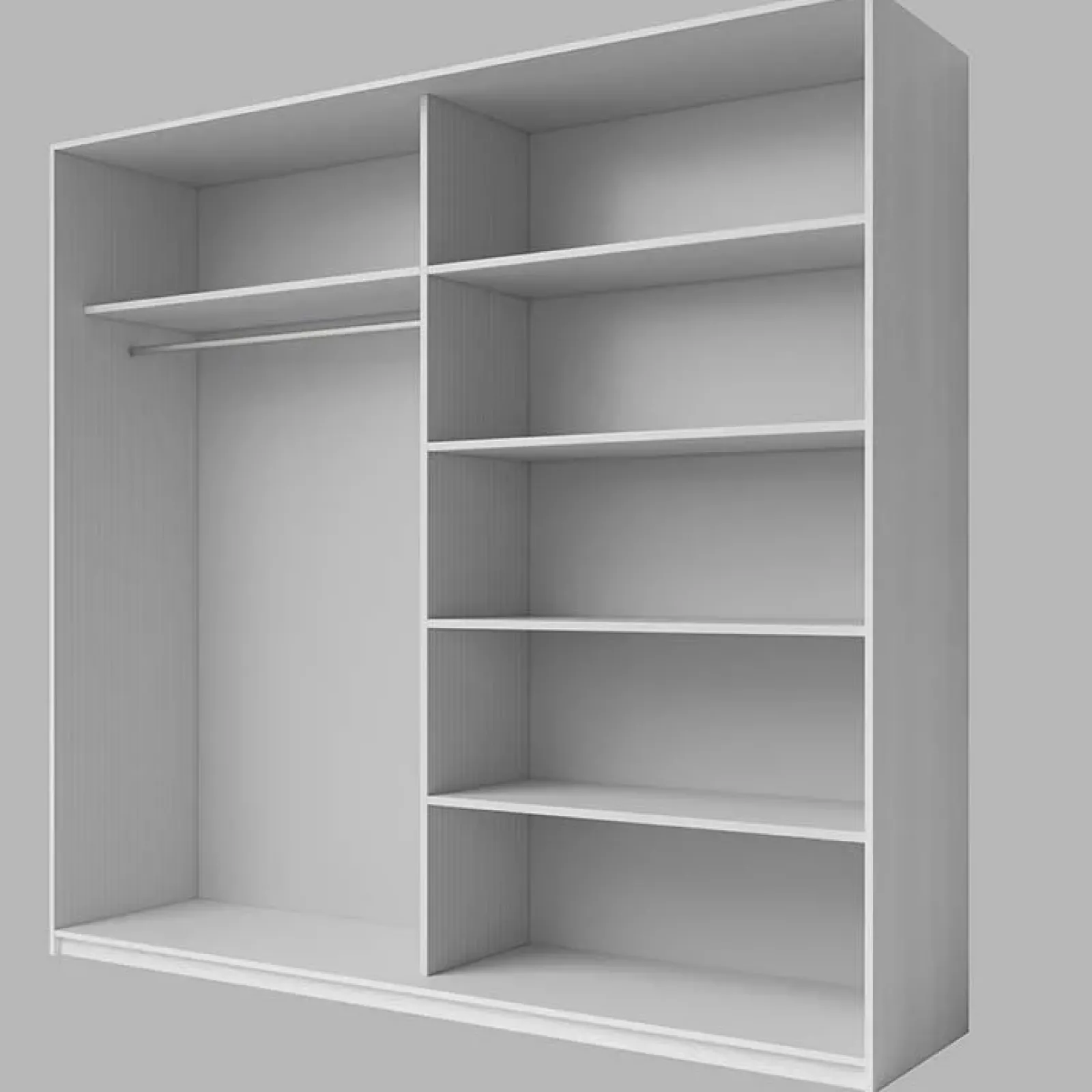 Garnero Arredamenti Armadio Ante A Specchio|Armadio Ante Scorrevoli-Armadio 220x210h cm 2 ante scorrevoli Cortina Gihome® Bianco Frassinato