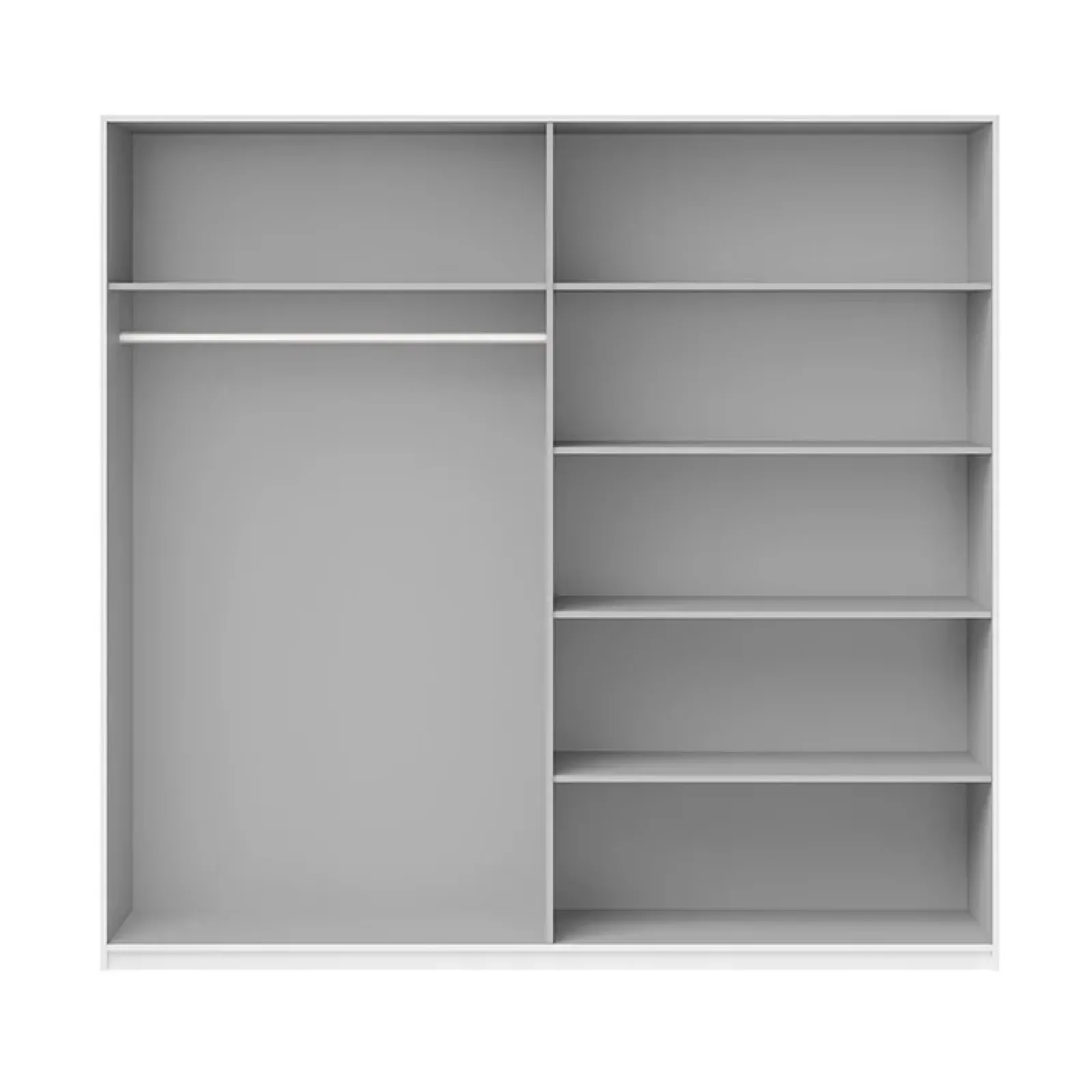 Garnero Arredamenti Armadio Ante Scorrevoli|Armadio Ante A Specchio-Armadio 200x210h cm 2 ante scorrevoli con specchio bianco lucido Marcus Gihome®