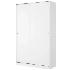 Garnero Arredamenti Armadio Cameretta|Armadio Ante Scorrevoli-Armadio 120x204h cm 2 ante scorrevoli Royal Bianco Lucido