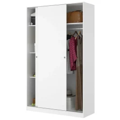 Garnero Arredamenti Armadio Cameretta|Armadio Ante Scorrevoli-Armadio 120x204h cm 2 ante scorrevoli Royal Bianco Lucido