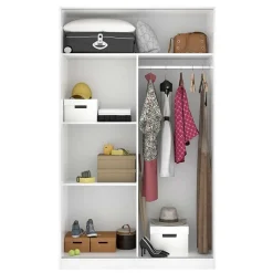 Garnero Arredamenti Armadio Cameretta|Armadio Ante Scorrevoli-Armadio 120x204h cm 2 ante scorrevoli Royal Bianco Lucido