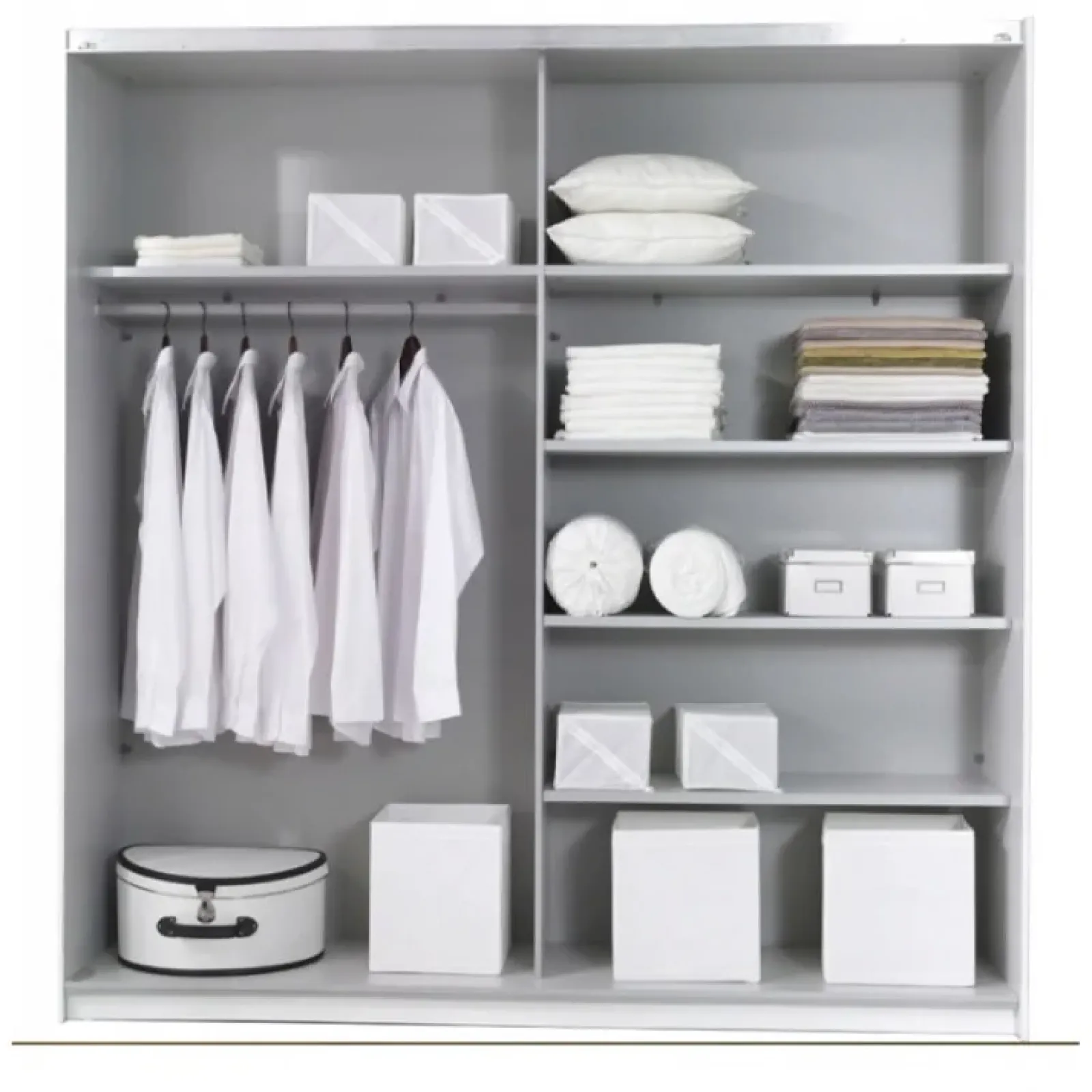 Garnero Arredamenti Armadio Ante A Specchio|Armadio Ante Scorrevoli-Armadio 200x210h cm 2 ante scorrevoli con specchio bianco opaco Pascal Gihome®