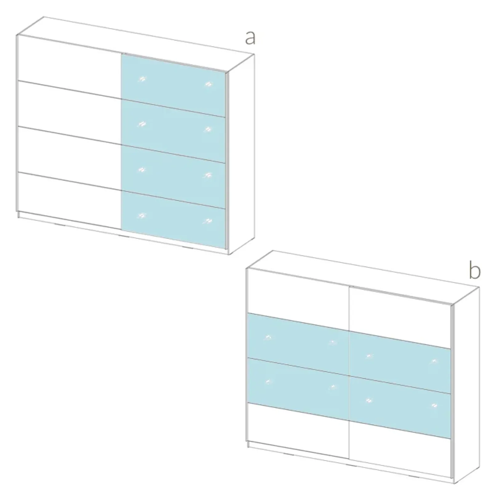 Garnero Arredamenti Armadio Ante A Specchio|Armadio Ante Scorrevoli-Armadio 200x210h cm 2 ante scorrevoli con specchio bianco opaco Pascal Gihome®