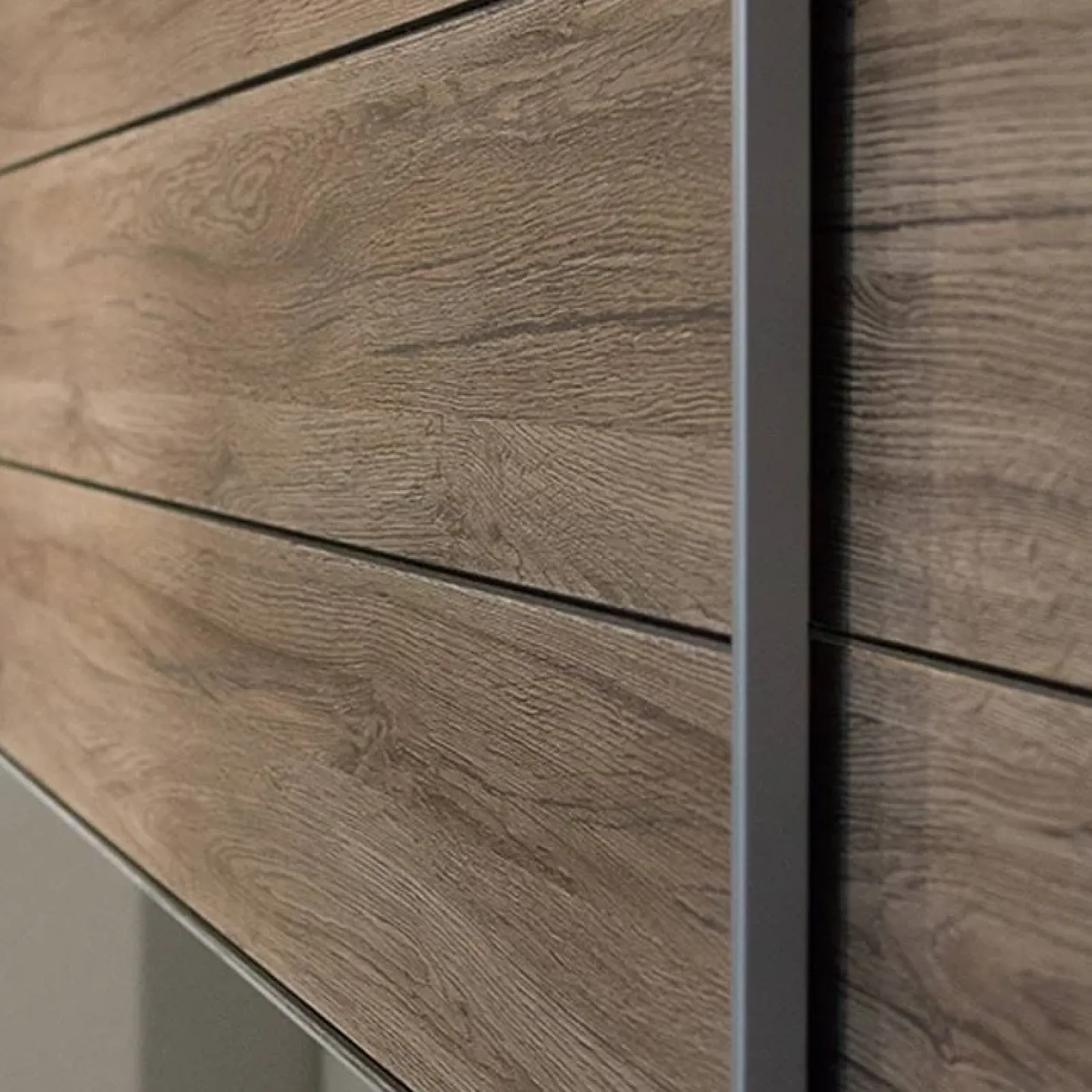 Garnero Arredamenti Armadio Ante A Specchio|Armadio Ante Scorrevoli-Armadio 270x210h cm 2 ante scorrevoli con specchio rovere scuro Brock Gihome®