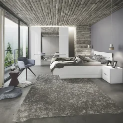 Garnero Arredamenti Armadio Ante A Specchio|Guardaroba-Armadio 200x209h cm 4 ante specchio bianco lucido Twilight