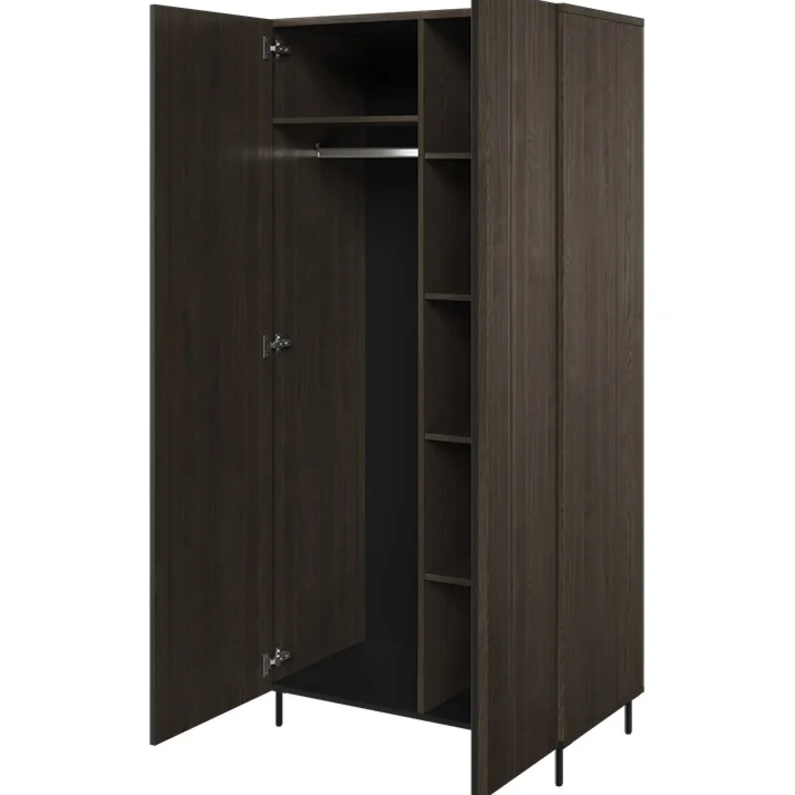 Garnero Arredamenti Armadi E Madie Ingresso|Armadio Ante Battenti-Armadio 92x196h cm 2 ante wengè Blackwood