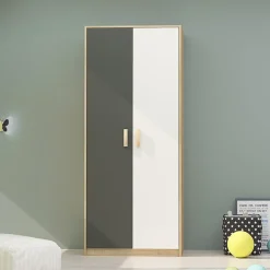 Garnero Arredamenti Armadio Cameretta-Armadio 80x190h cm cameretta rovere antracite bianco Chiaretto