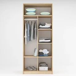 Garnero Arredamenti Scrivanie Per Ragazzi|Armadio Cameretta-Armadio 210x190h cm con scrivania rovere antracite bianco Chiaretto