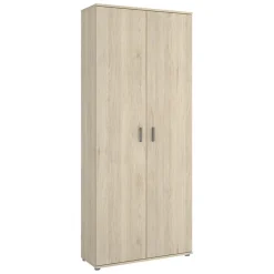 Garnero Arredamenti Armadio Ante Battenti|Mobili Multiuso-Armadio 78x190h cm due ante con ripiani multiuso vano porta scope legno Ander