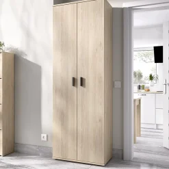 Garnero Arredamenti Armadio Ante Battenti|Mobili Multiuso-Armadio 61x190h cm due ante con ripiani multiuso legno Ander