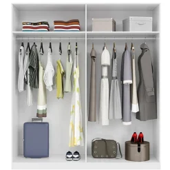 Garnero Arredamenti Armadio Cameretta|Armadio Ante Battenti-Armadio 180x200h cm moderno 4 ante bianco lucido Mike Gihome®