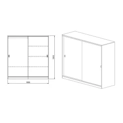 Garnero Arredamenti Armadio Cameretta|Armadio Ante Scorrevoli-Armadio 180x191h cm scorrevole moderno sonoma Morante Rovere