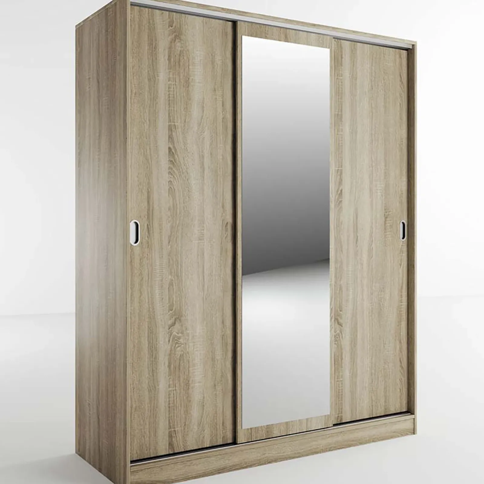 Garnero Arredamenti Armadio Ante A Specchio|Armadio Ante Scorrevoli-Armadio 150x191h cm scorrevole con specchio sonoma Collodi Rovere